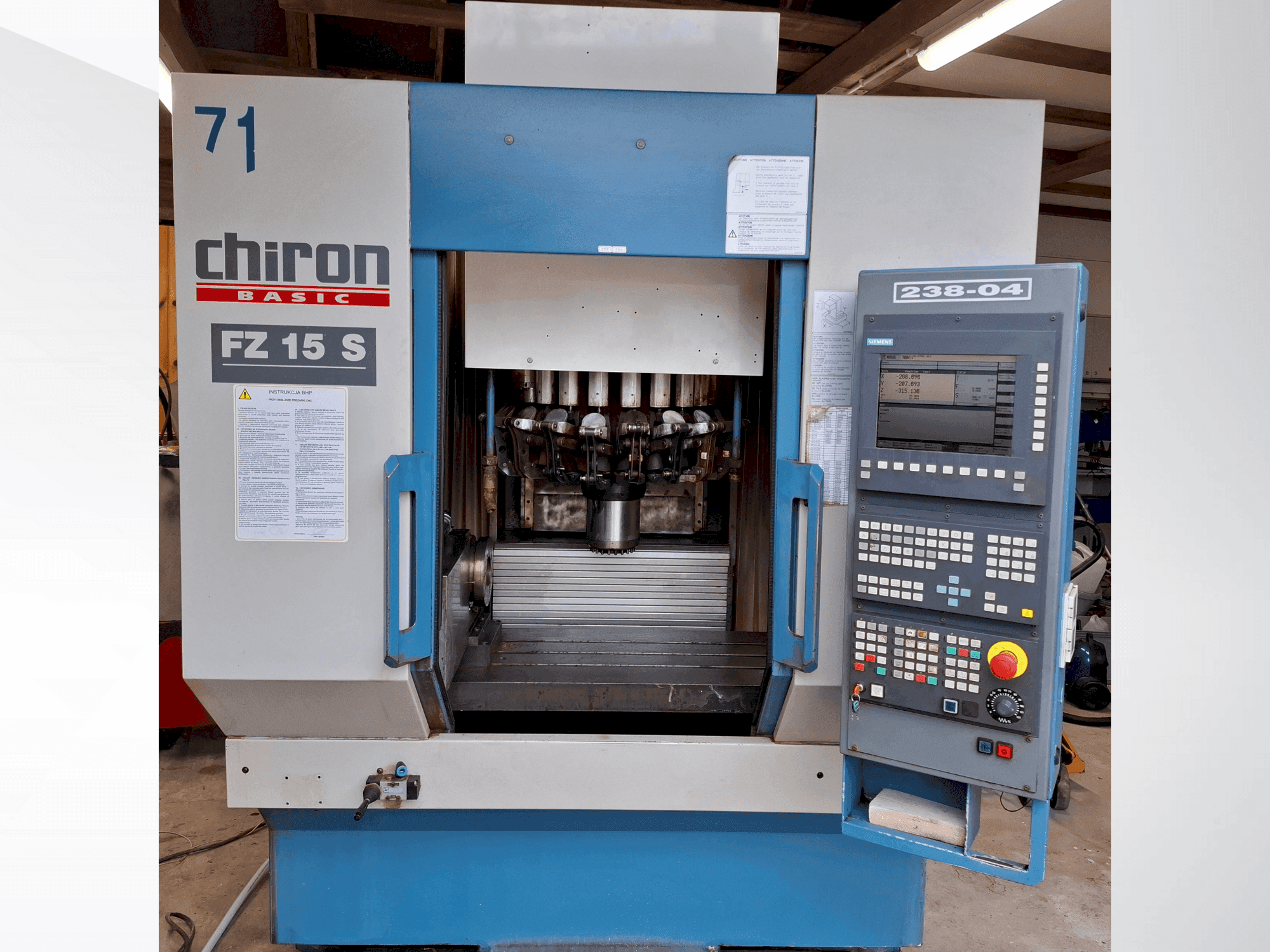 CHIRON FZ 15 S Mašinos vaizdas iš priekio