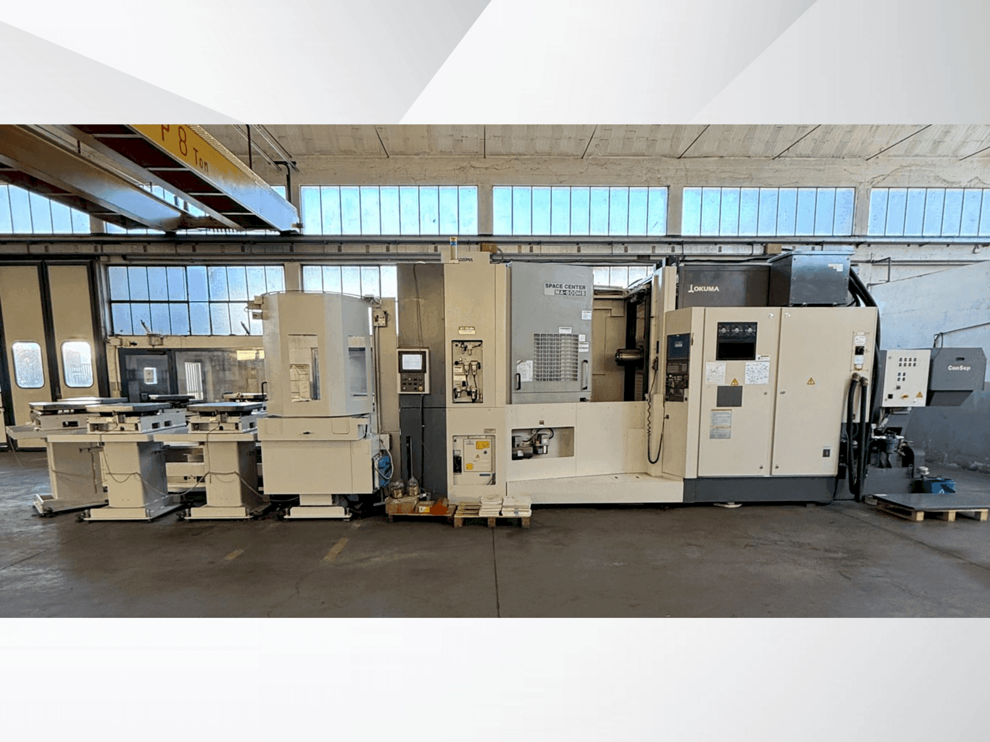 Okuma SPACE CENTER MA-600HB Mašinos vaizdas iš priekio