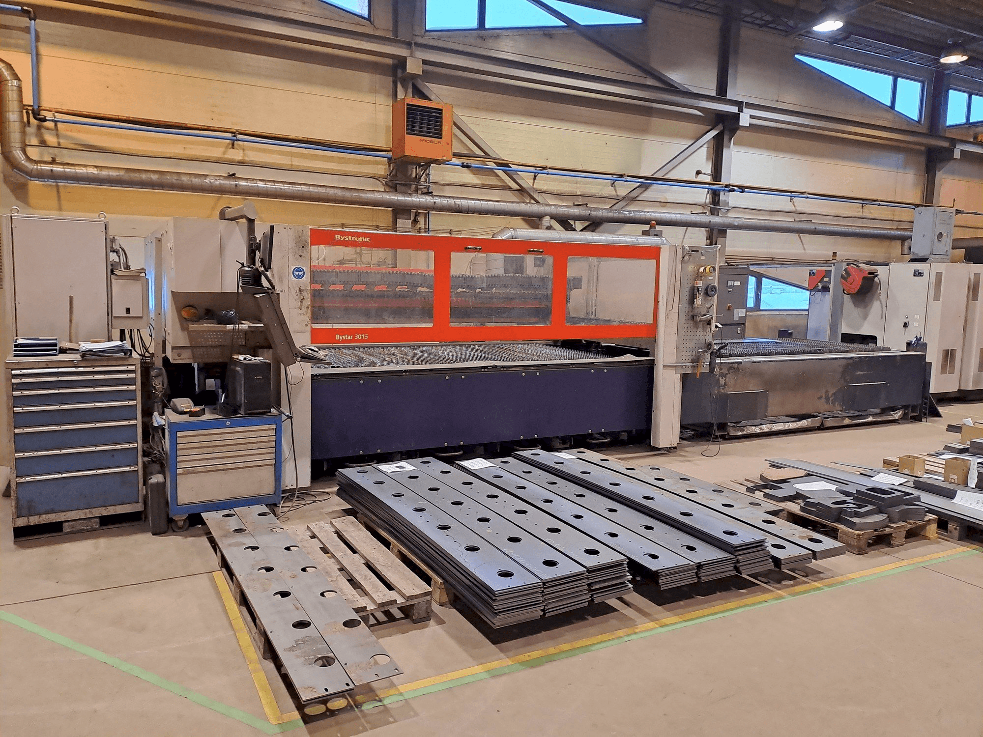 Bystronic Bystar 3015 Mašinos vaizdas iš priekio