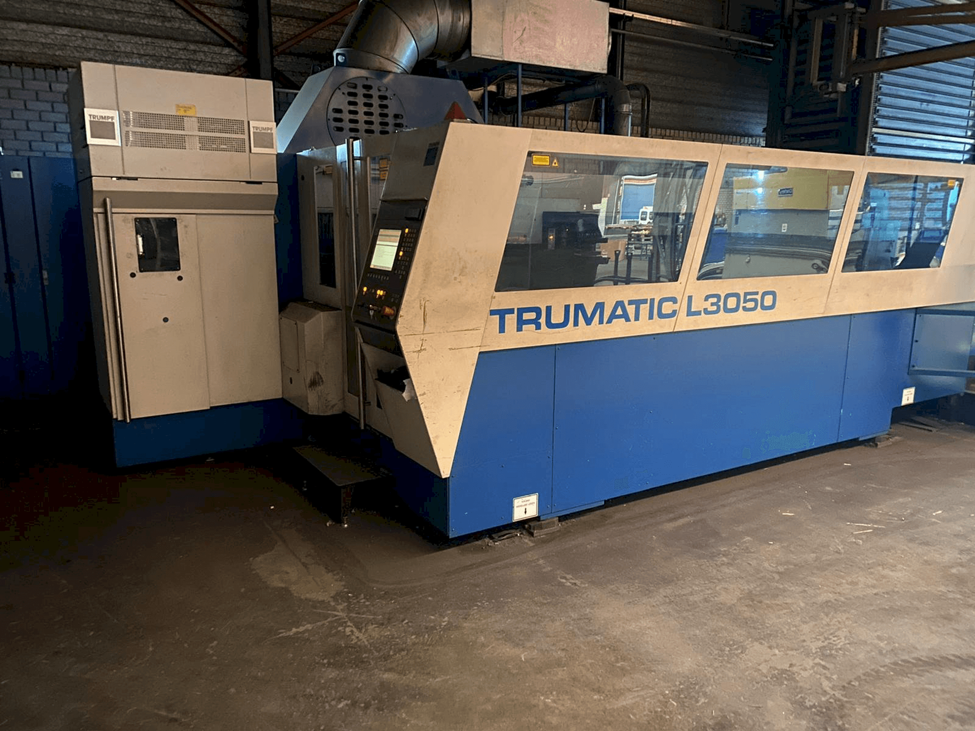Trumpf Trumatic L3050 Mašinos vaizdas iš priekio
