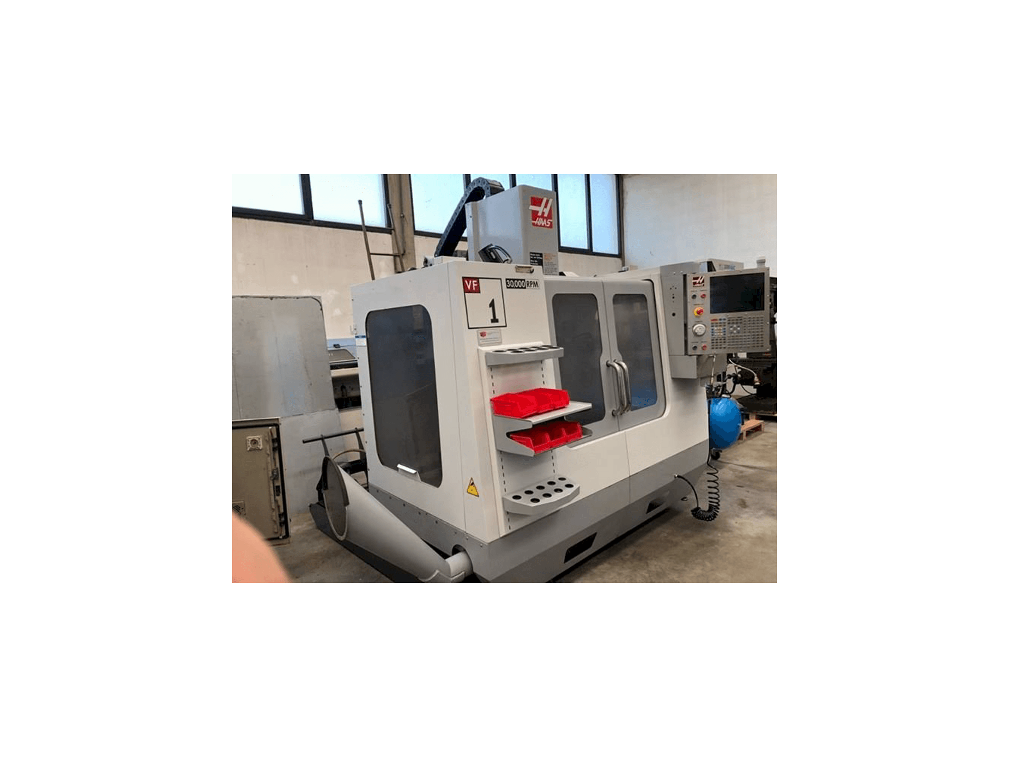 HAAS VF1 SS Mašinos vaizdas iš priekio
