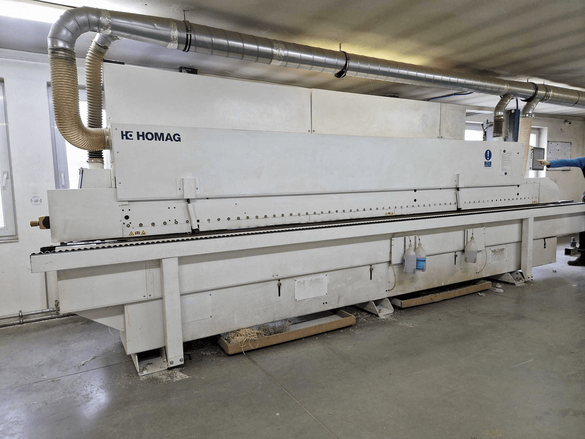 HOMAG Edgeteq S-390 Optimat KDF 860C Mašinos vaizdas iš priekio