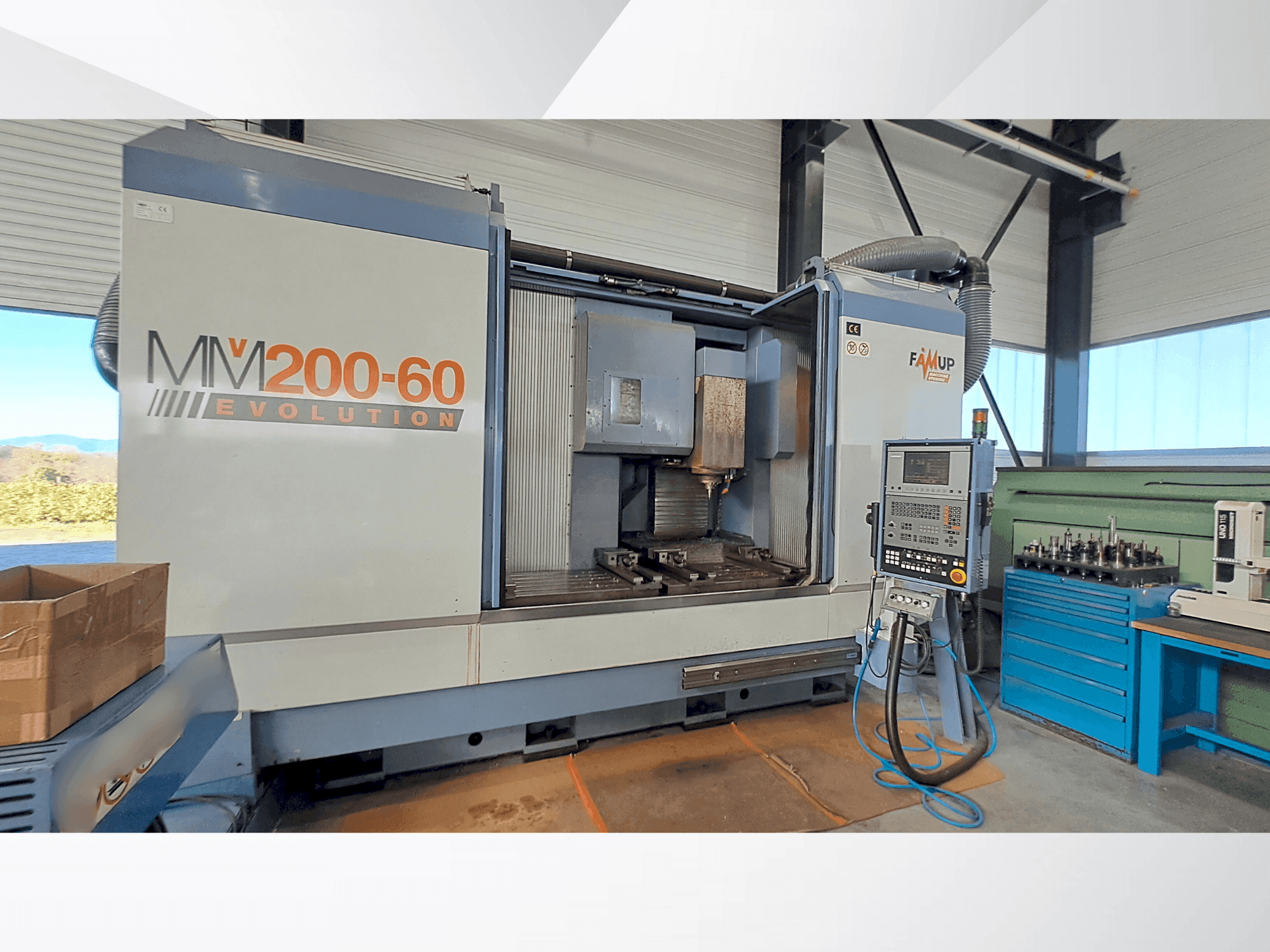 FAMUP MMV 200/60 Mašinos vaizdas iš priekio