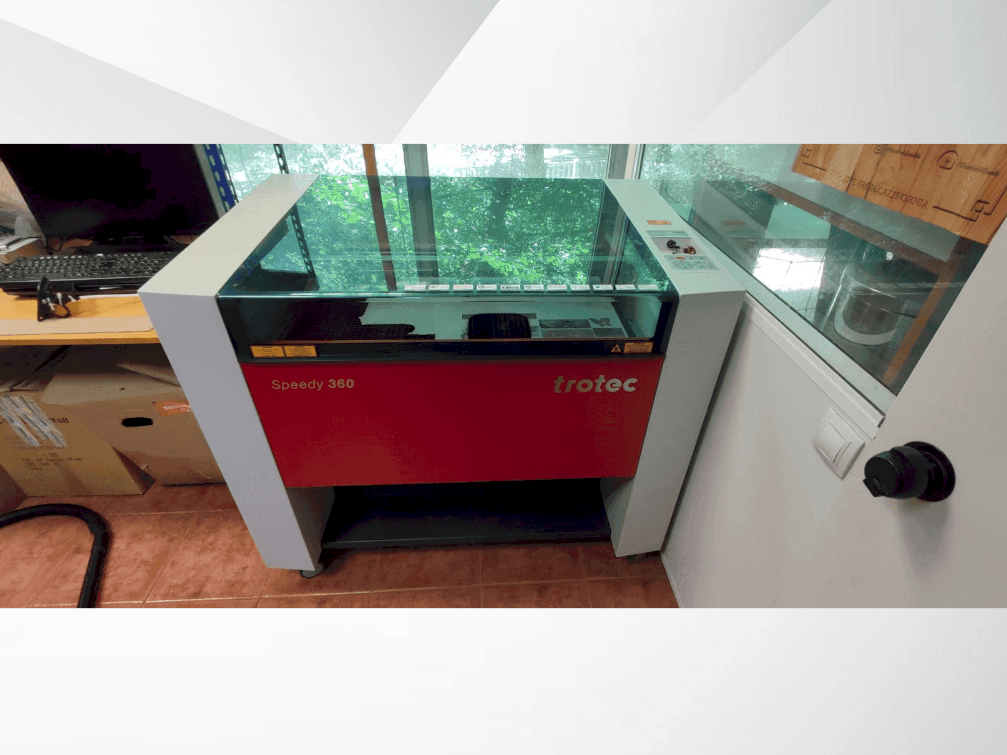 Trotec Speedy 360 Mašinos vaizdas iš priekio