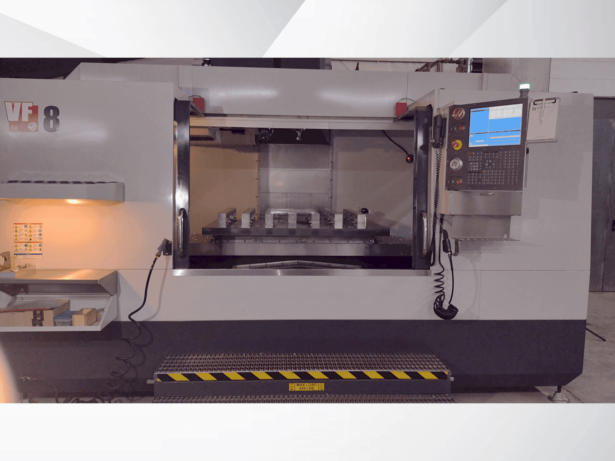 HAAS VF-8/40 Mašinos vaizdas iš priekio