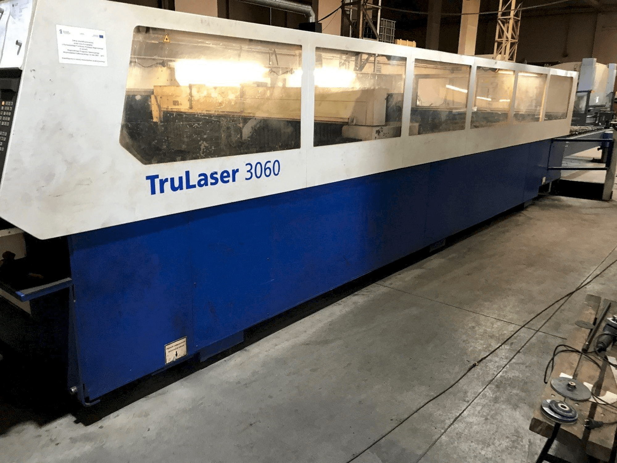 Trumpf Trulaser 3060 Mašinos vaizdas iš priekio