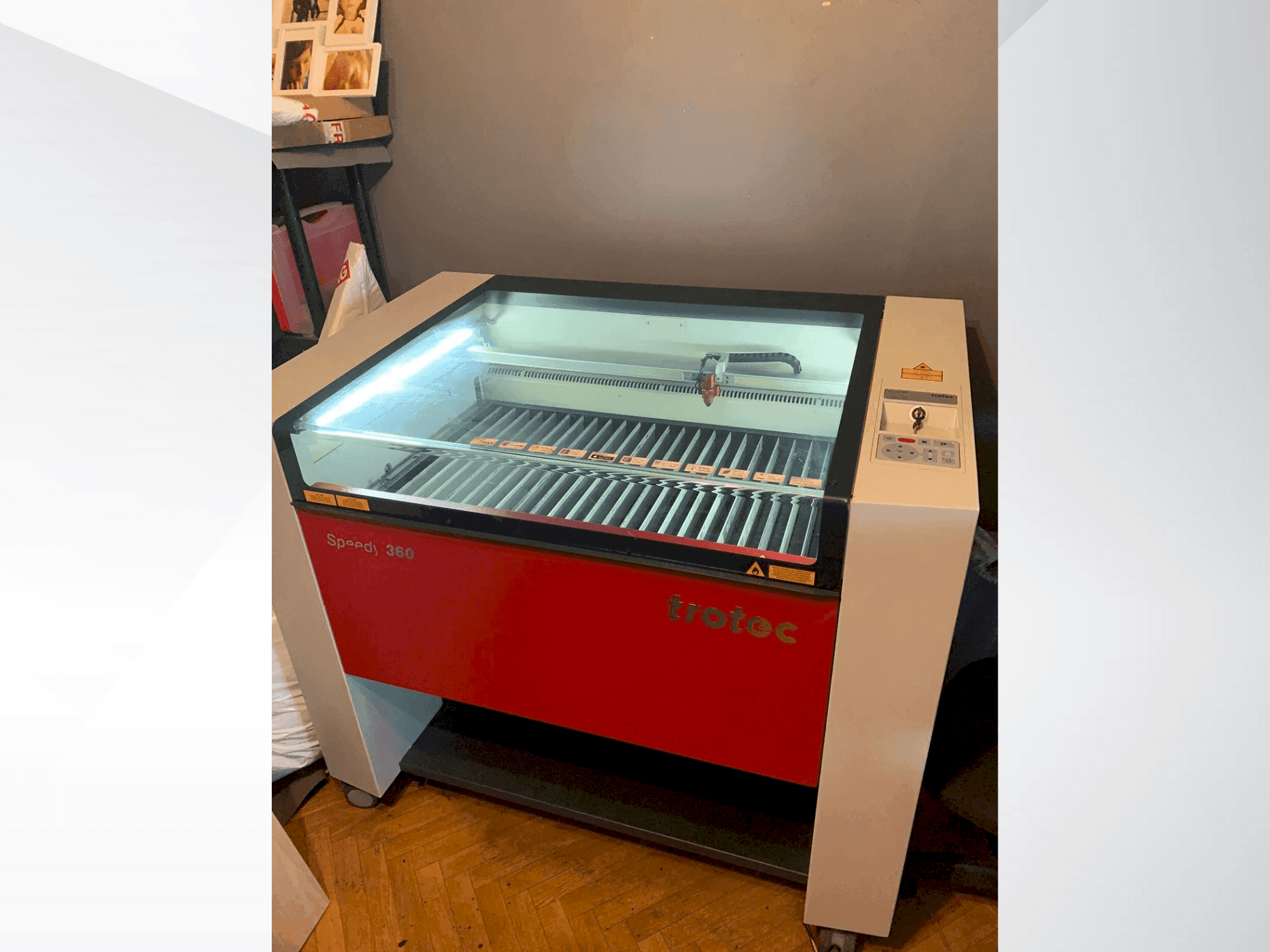 Trotec Speedy 360 Mašinos vaizdas iš priekio