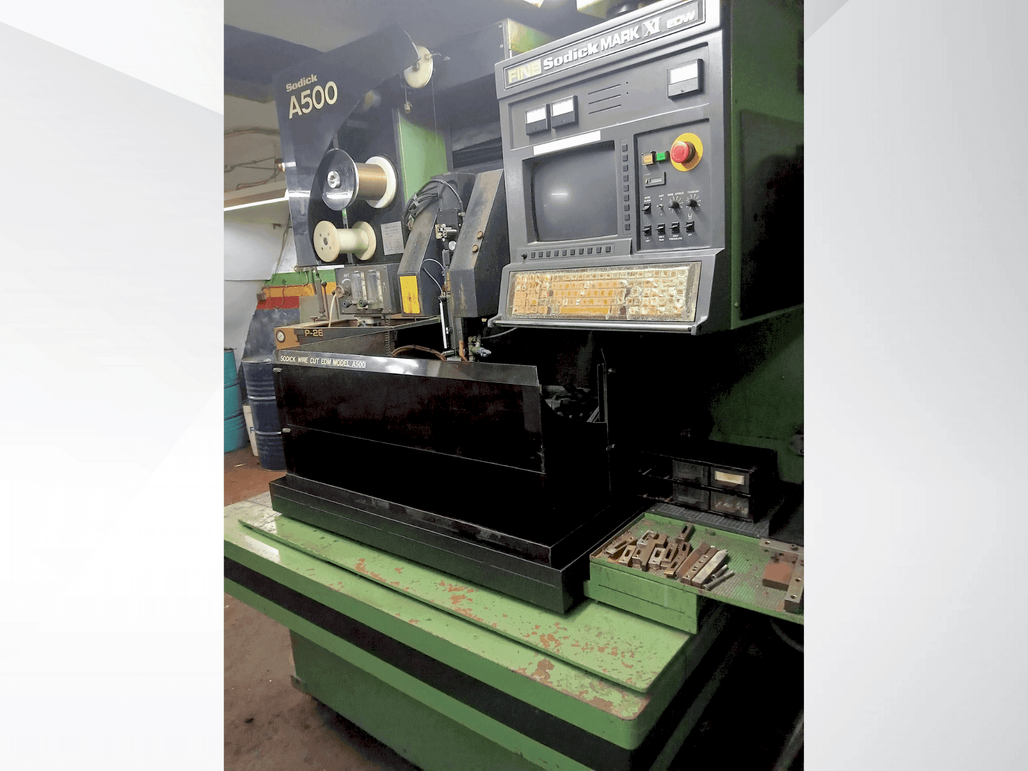 Sodick A 500 Mašinos vaizdas iš priekio